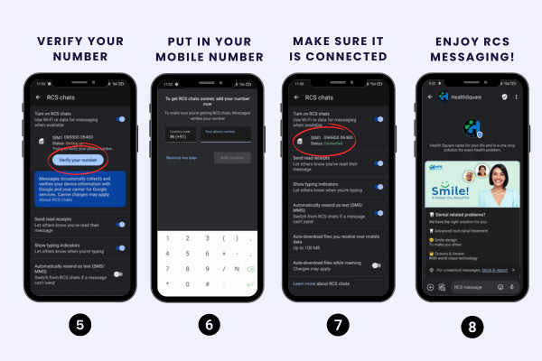 Activate RCS Messaging on Android - Turn on Android RCS Messaging